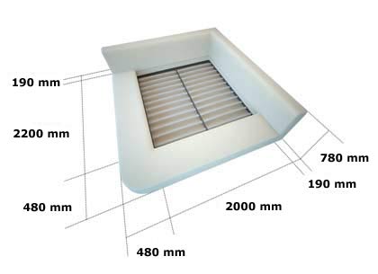 Abmessungen des Bett Plateau mit Hardside Wasserbetten