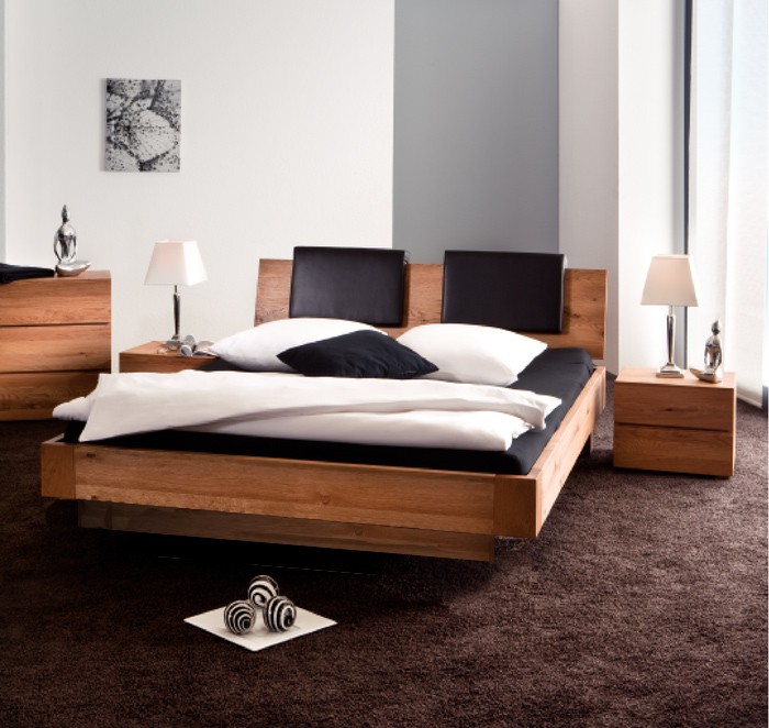 Massivholz Bett Eiche Oak-Line Hasena