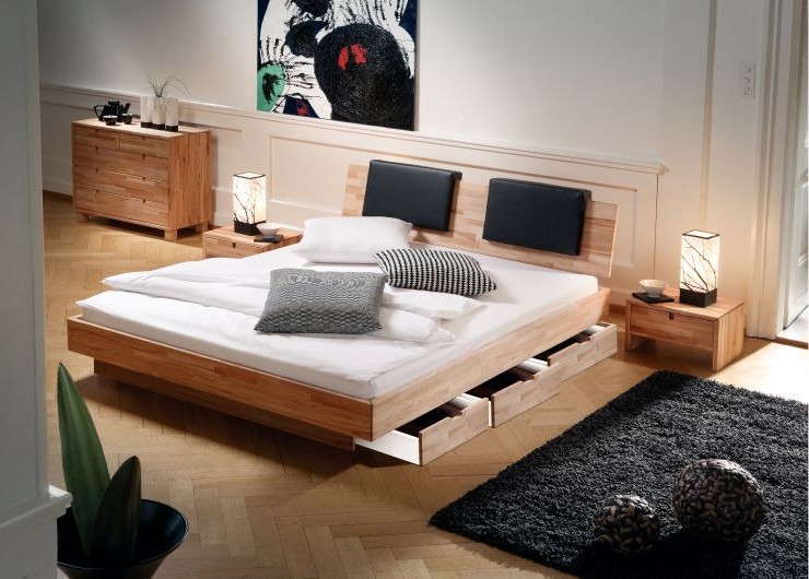Massivholz Bett Buche Woodline Varus 