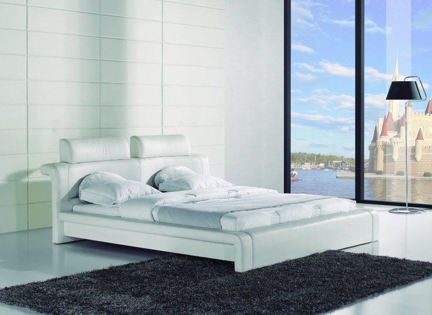 Wasserbett Paladin mit Echtleder Bett Komponente Kopfteil