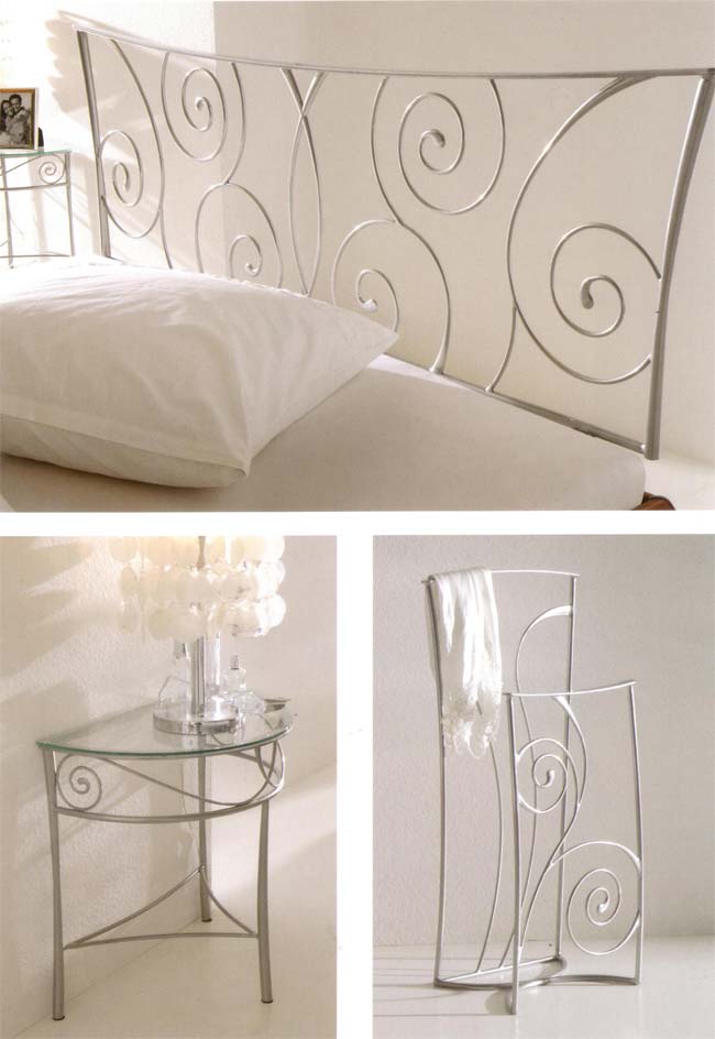 Arcallo Kopfteil in silber und andere Accessoires