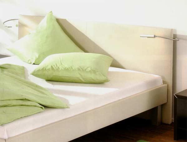Wandpaneel Kopfteil Saia in Kunstleder beige 303