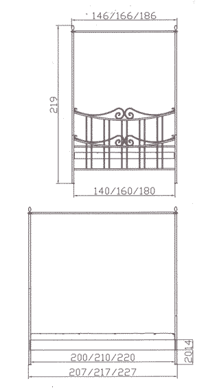 Abmessungen Himmelbett Venezia