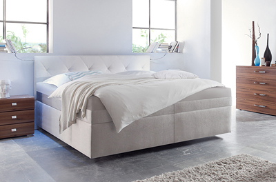 Boxspring-Wasserbett mit Paris L Kopfteil