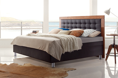 Boxspring-Wasserbett mit Torino Kopfteil