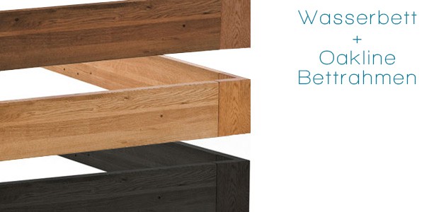 Wasserbett mit Hasena Oakline Massivholz Bettrahmen