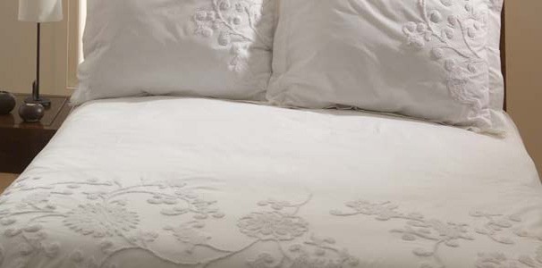 Struktur Bettw�sche Gallos weiss