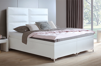 Boxspring-Wasserbett mit Zebo L Kopfteil