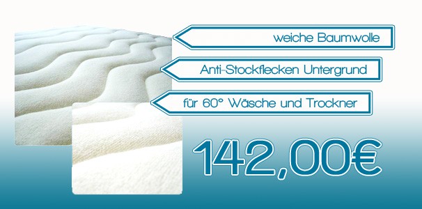 Wasserbetten Auflagen Frottee