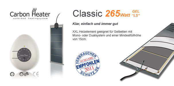 WELTNEUHEIT: G-Carbon Gelbetten - Heizung