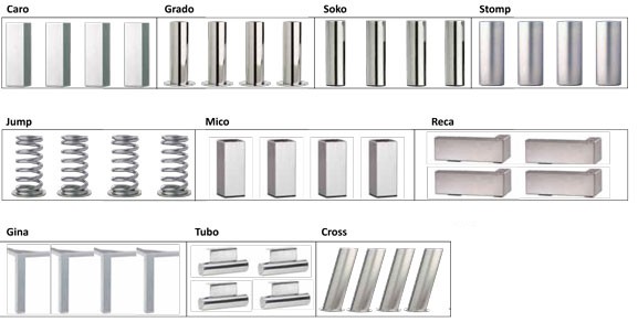 Hasena Woodline Bettrahmen Füße aus Metall
