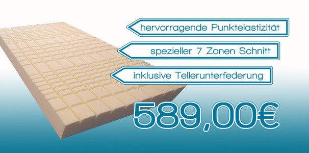 7-Zonen-Kaltschaum-Matratze f�r Wasserbetten