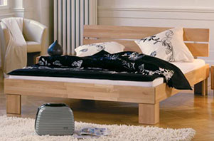 Massivholz Buche Bett Woodline von Hasena Massivholz Buche Bett Woodline von Hasena