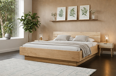 rDeal 5: New York Wasserbett mit Massivholz-Kopfteil