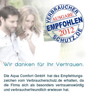 Aqua Comfort vom Verbraucherschutz empfohlen