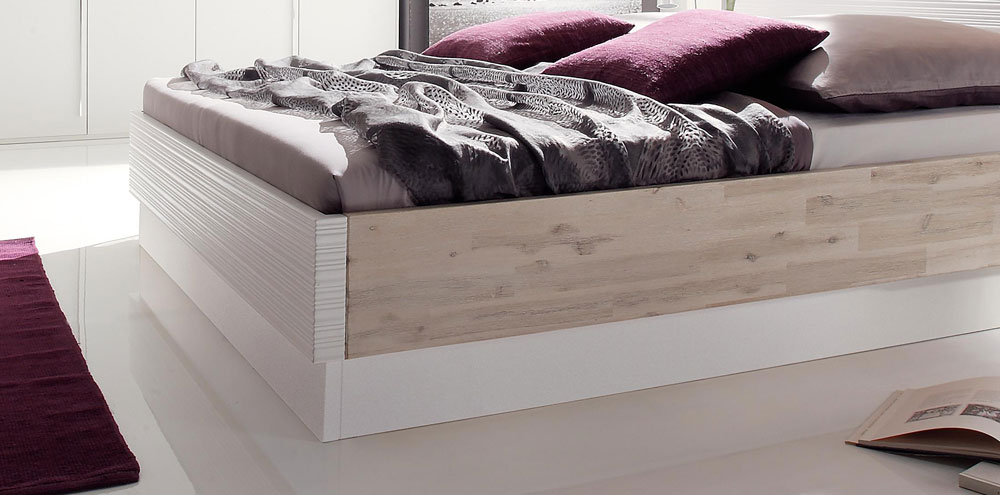 Coast massivholz akazie wasserbett mit kopfteil online kaufen