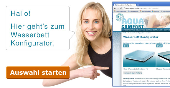 Wasserbett Konfigurator