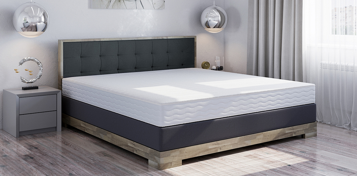 Boxspring Wasserbett Umrandung Alpin mit Massivholz