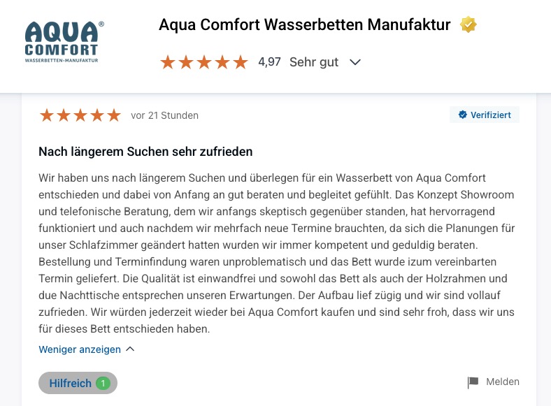 Bild von zur Aqua Comfort Erfahrung