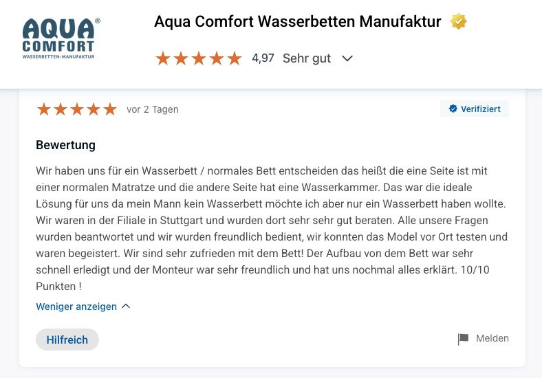 Bild von zur Aqua Comfort Erfahrung