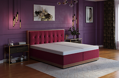 Gelbett Buonadormita in Boxspringbett Optik