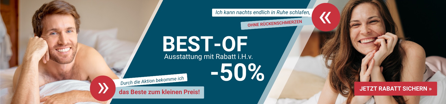 50% Rabatt auf die Best-of-Ausstattung unserer Wasserbetten