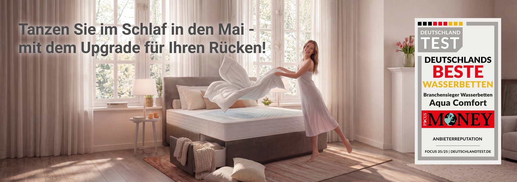 50% Rabatt auf die Best-Of Ausstattung eines Aqua Comfort Wasserbettes