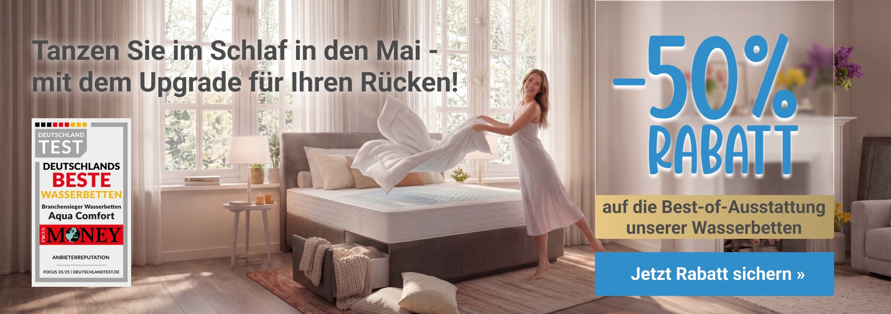 Bis 50% Rabatt auf Wasserbetten