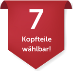 7 Kopfteile w�hlbar