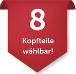 8 Kopfteile w�hlbar
