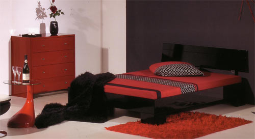 Sch�nes Lack Bettgestell schwarz