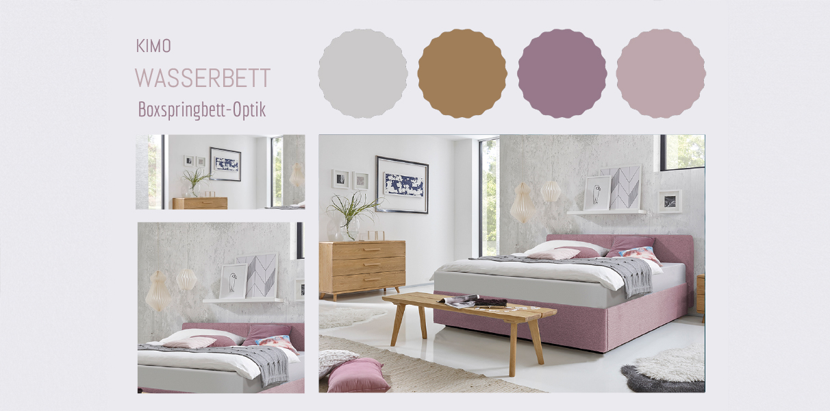 Boxspring-Wasserbett mit Zibi Kopfteil