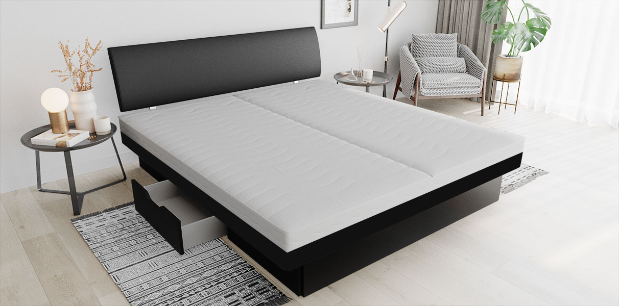 Dual Wasserbett Split mit Schubladenpodest online kaufen Aqua Comfort