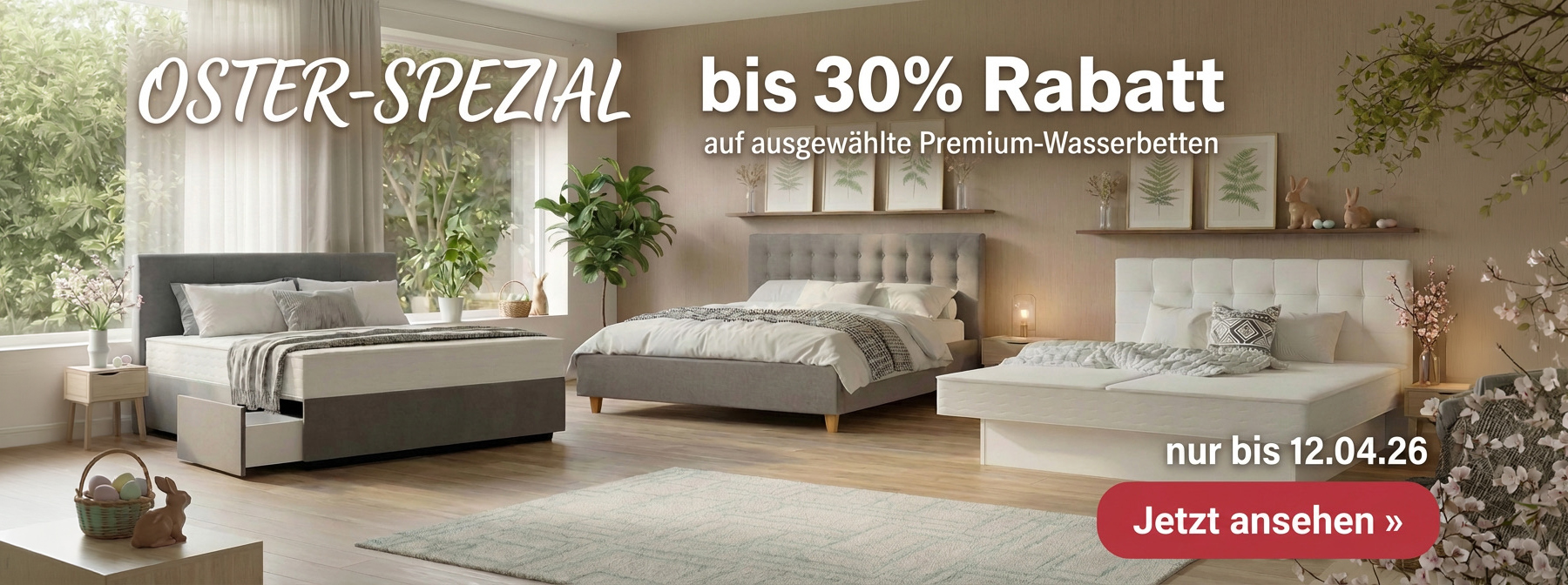 10-30% Rabatt auf Wasserbetten