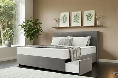 Deal 3: Premium Boxspring Wasserbett mit gepolsterten Schubladen