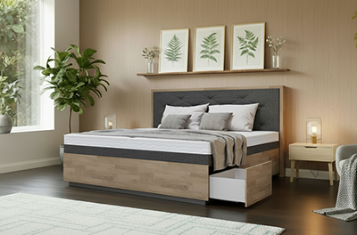 Deal 4: Premium Boxspringbett mit Massivholz Schubladen