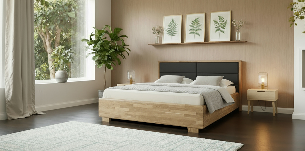 Deal 3: Premium Wasserbett mit Rahmen Malmö in Eiche oder Buche