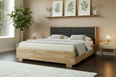 Deal 3: Premium Wasserbett mit Rahmen Malm in Eiche oder Buche