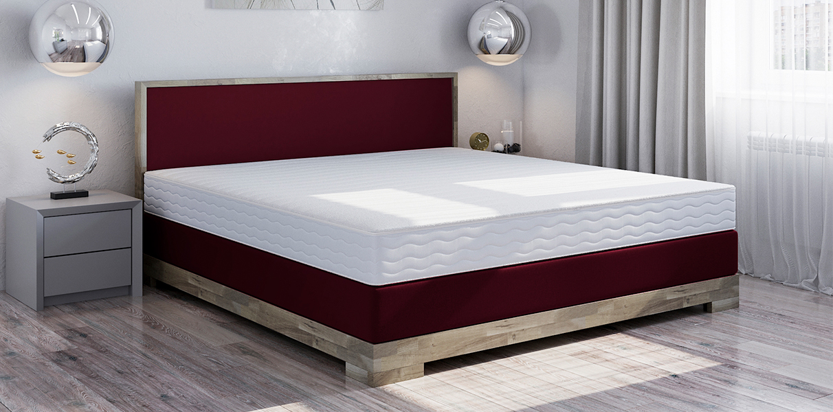 Wasserbett Alpin mit Massivholzumrandung in Boxspring-Optik