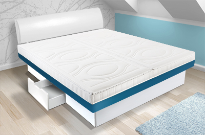 Solo Wasserbett Split mit Schubladenpodest