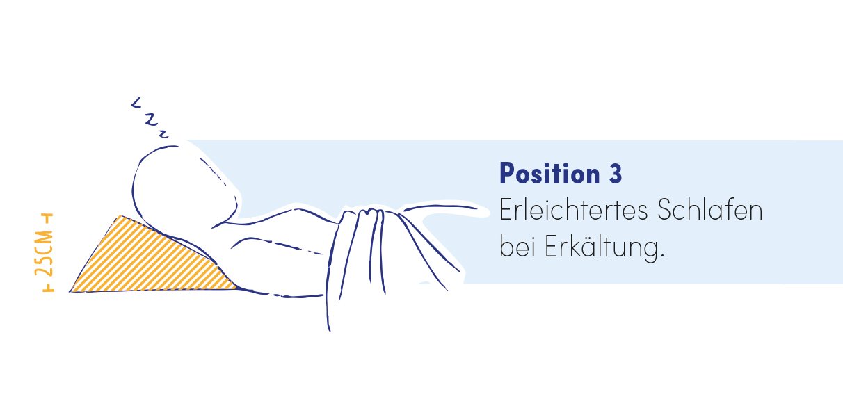 Keilkissen f�r 3 Lese- und Fernsehpositionen