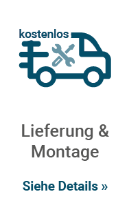 Kostenlose Lieferung und Montage von eigenen, geschulten Monteuren