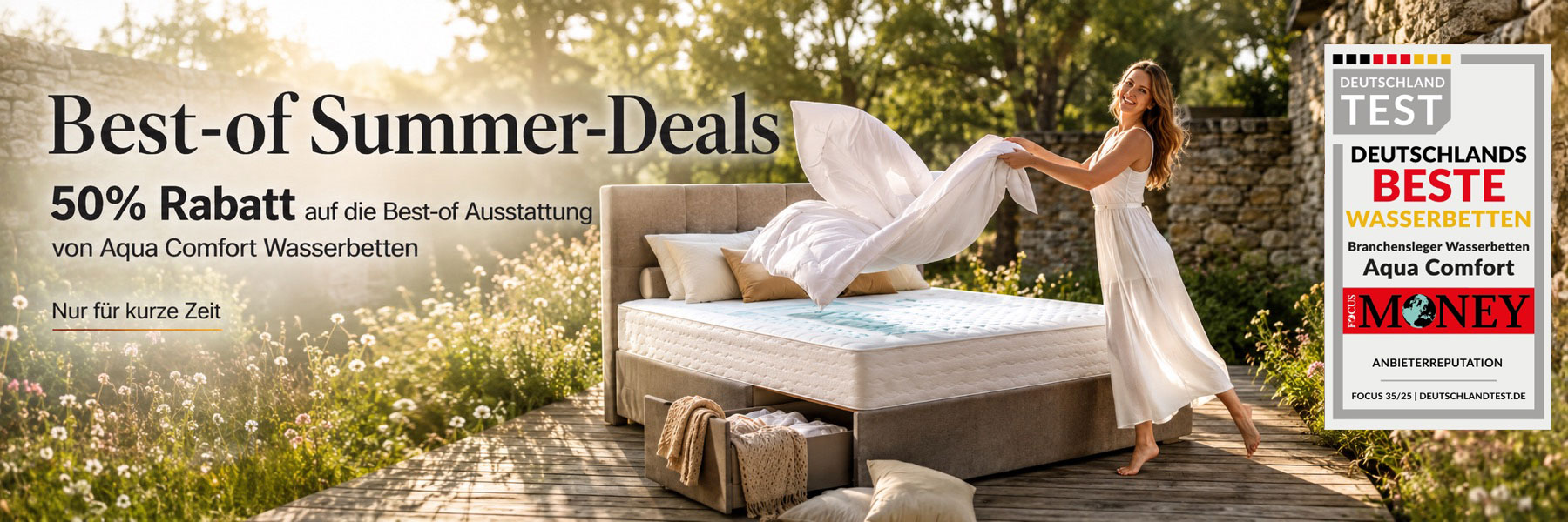 50% Rabatt auf die Best-Of Ausstattung eines Aqua Comfort Wasserbettes