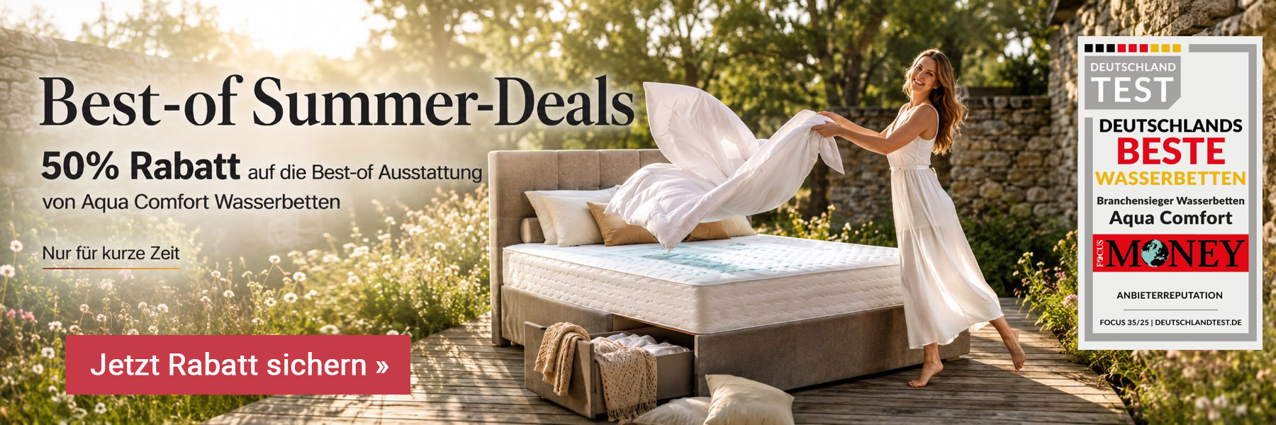 50% Rabatt auf die Best-of Wasserbett Ausstattung