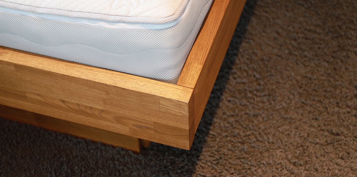 Wasserbett Domenique komplett mit Eiche Massivholz-Bettrahmen un