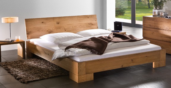 Wasserbett mit Hasena Oakline Massivholz Bettrahmen Abbildung 2