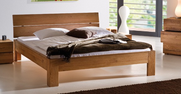 Wasserbett mit Hasena Oakline Massivholz Bettrahmen
