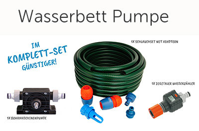 Bohrmaschinenpumpe fr Wasserbett, inkl. Zubehr