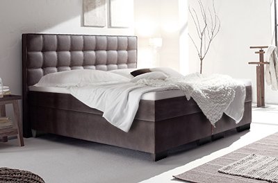 Boxspring-Wasserbett mit Lille XL Kopfteil