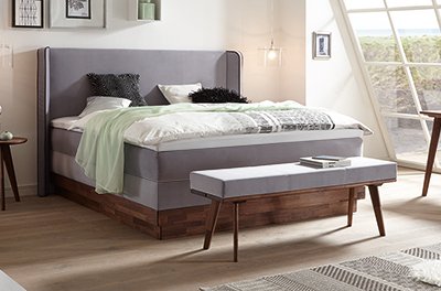 Boxspring-Wasserbett mit Pisa Kopfteil